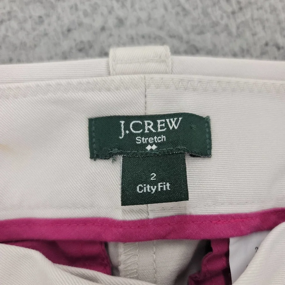 J.Crew Pants Womens 2 Tan Stretch‎ City Fit Capri Mid Rise Straight
